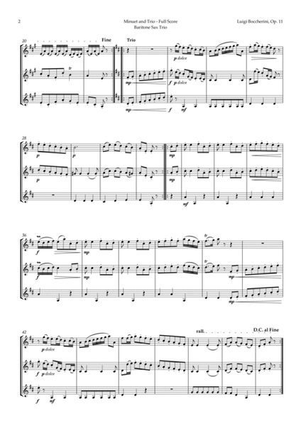 Minuet by Boccherini for Baritone Sax Trio image number null