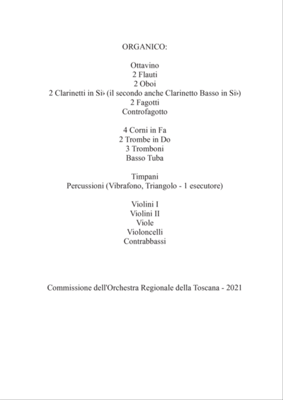 Alberto Cara: FORSE SEMILIA MIGLIA DI LONTANO (ES-21-099) - Score Only Chamber Orchestra scores gallery preview page 5