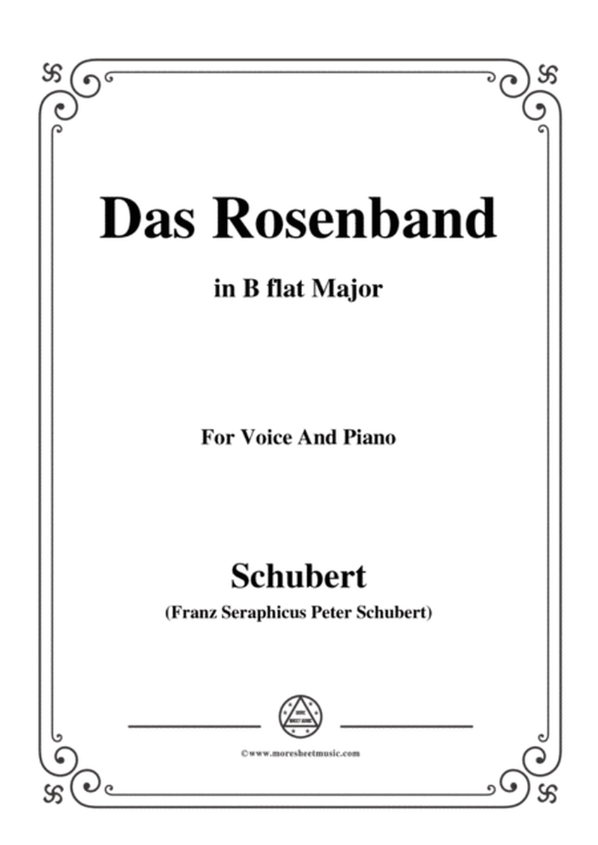 Schubert-Das Rosenband(The Rosy Ribbon),D.280,in B flat Major,for Voice&Piano image number null