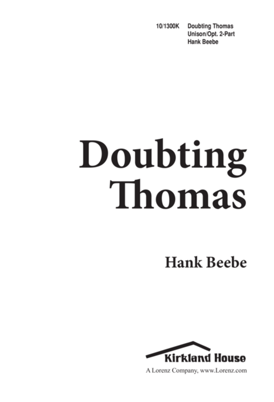 Doubting Thomas Unison Choir scores gallery preview page 1