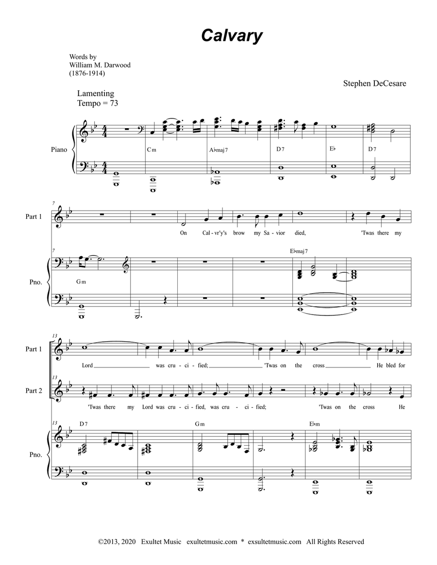 Calvary (2-part choir)