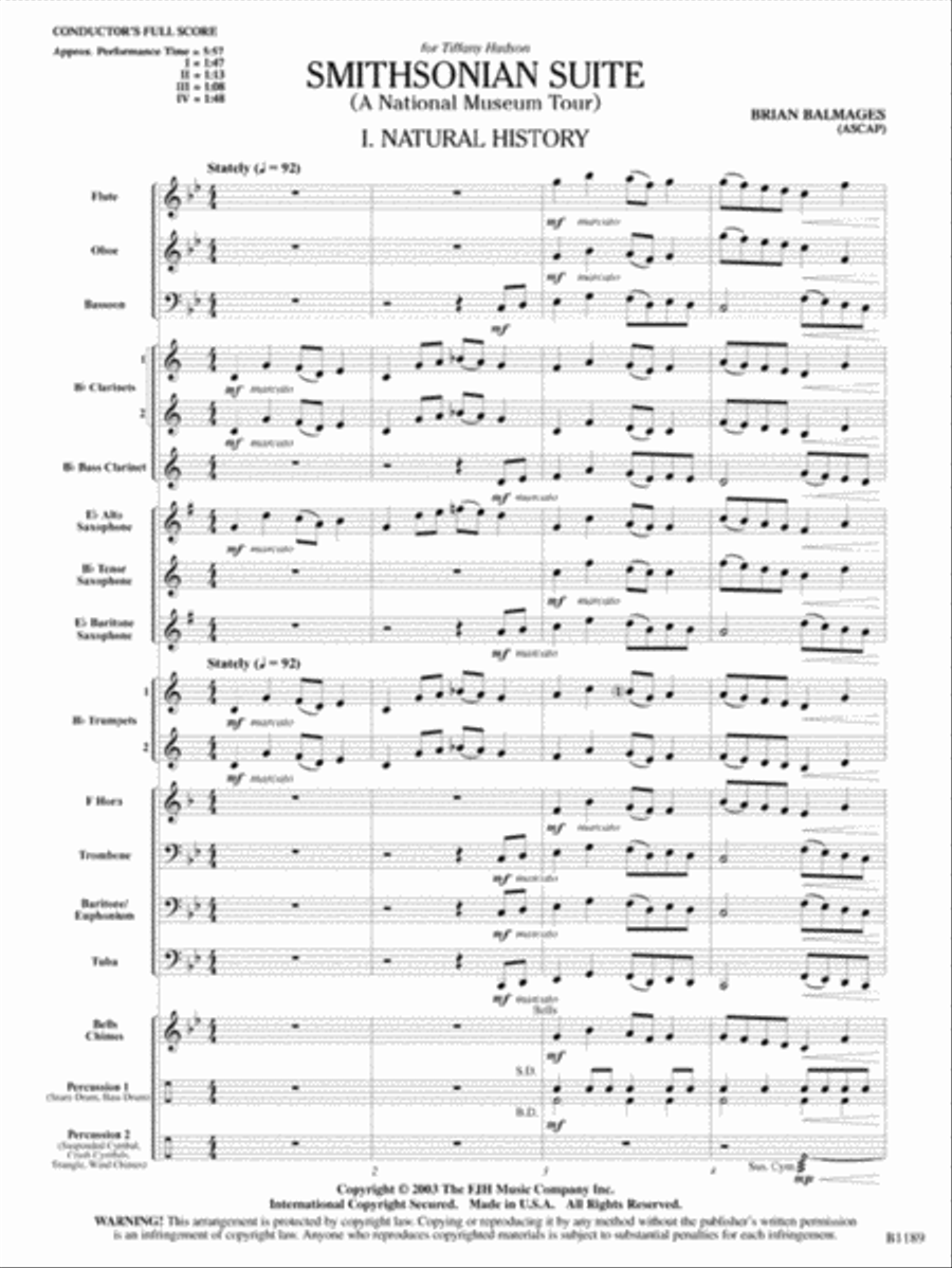 Smithsonian Suite Concert Band scores gallery preview page 2