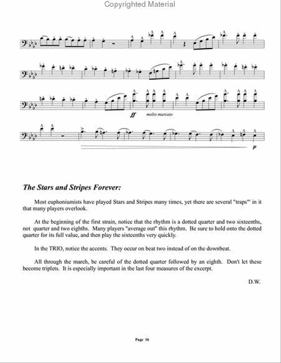 Euphonium Excerpts from the Standard Band and Orchestral Library School and Community scores gallery preview page 4