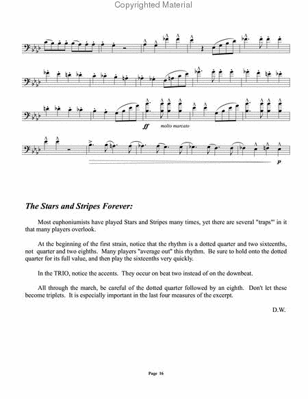 Euphonium Excerpts from the Standard Band and Orchestral Library