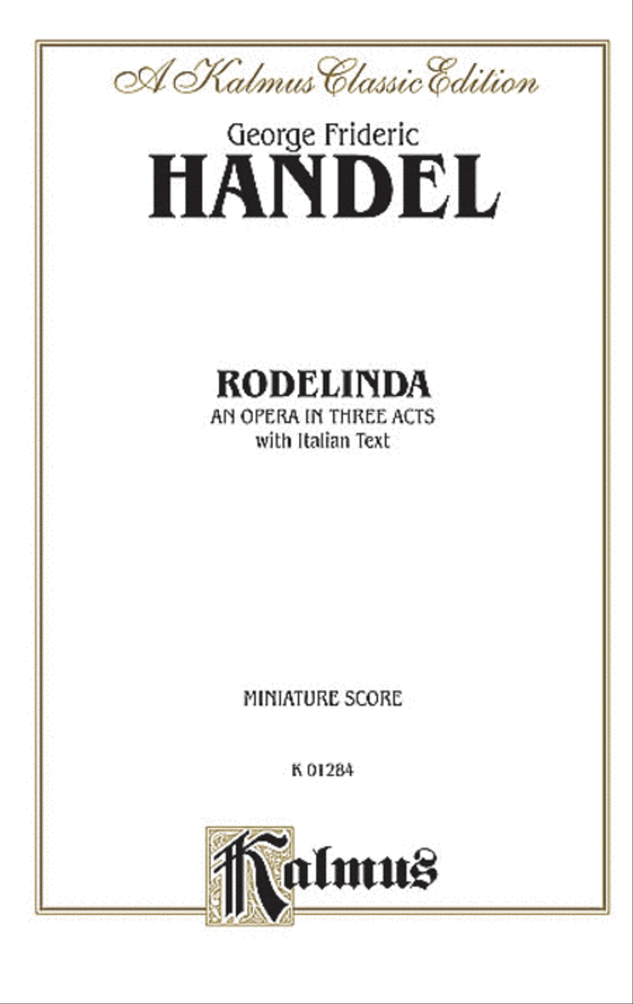 Rodelinda (1725) Voice scores gallery preview page 1