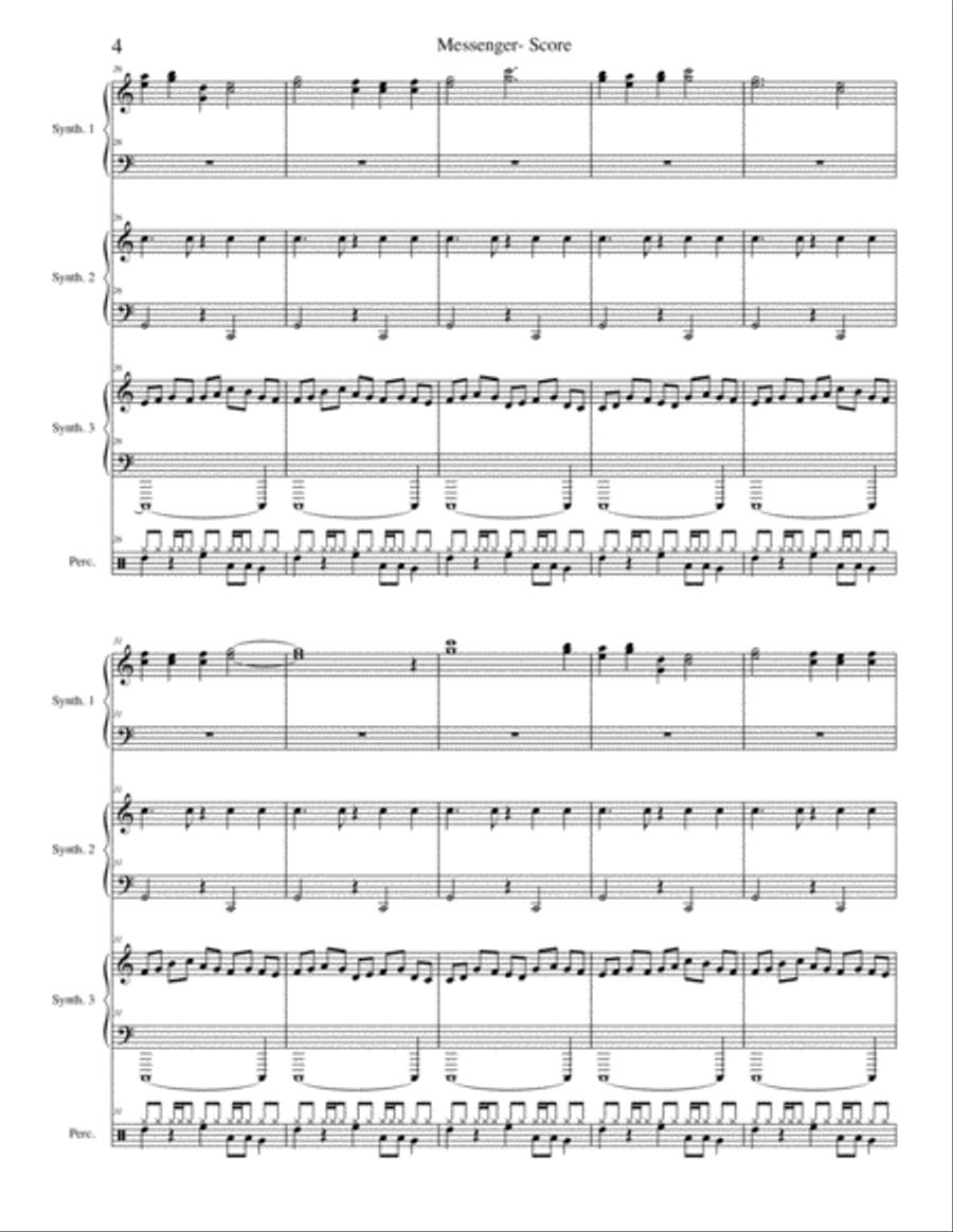 Messenger from Space Probes Drum Set scores gallery preview page 4