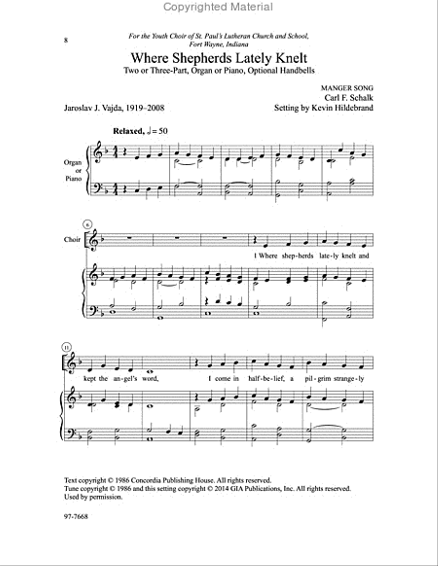The Concordia Children's Choir Book: Six Settings for the Church Year Children's Choir scores gallery preview page 3