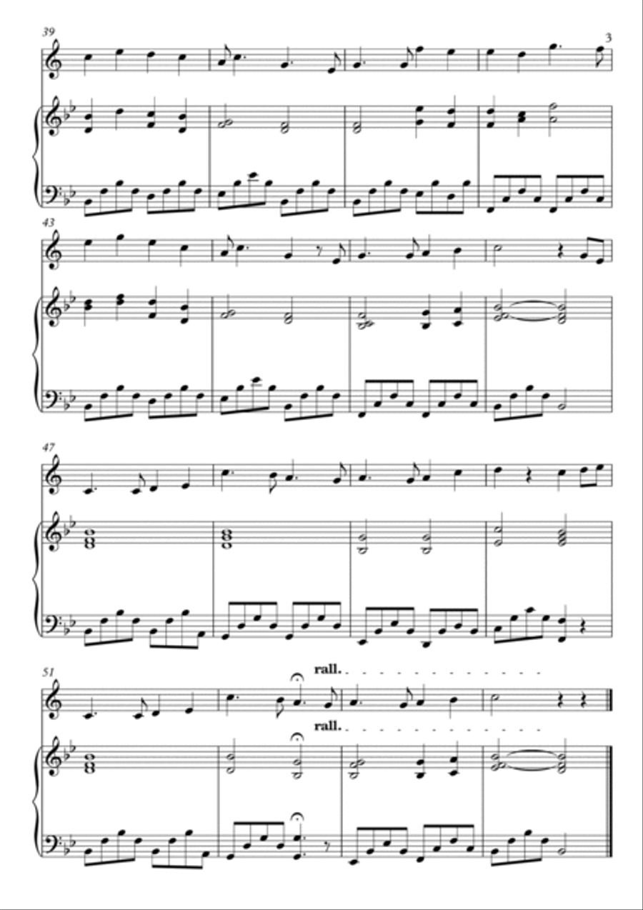 Robert Burns - Oh My Love Is Like A Red Red Rose For Bb and Eb Transposing Instruments Small Ensemble scores gallery preview page 3