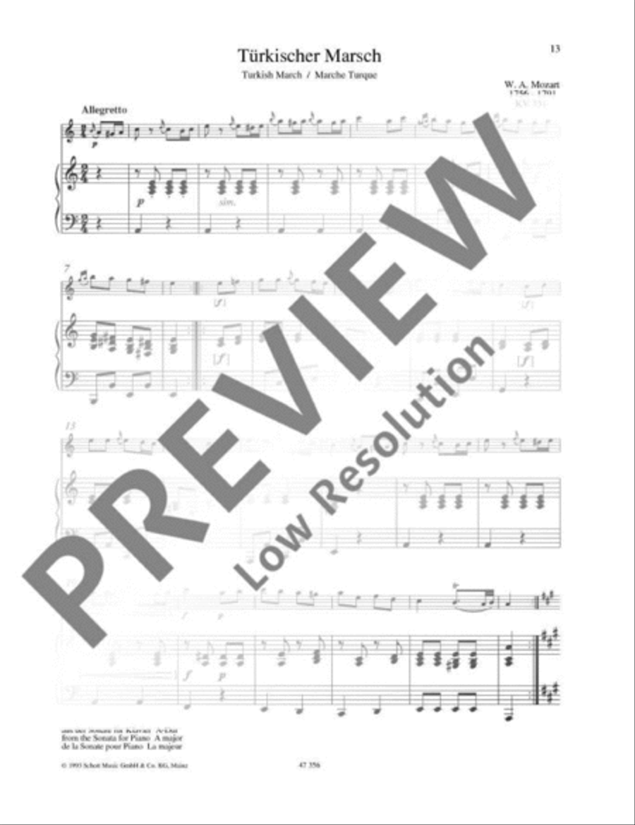 Concert Favourites Flute Solo scores gallery preview page 14