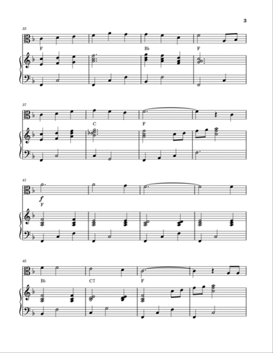 My Wild Irish Rose (Viola and Piano) Piano scores gallery preview page 3