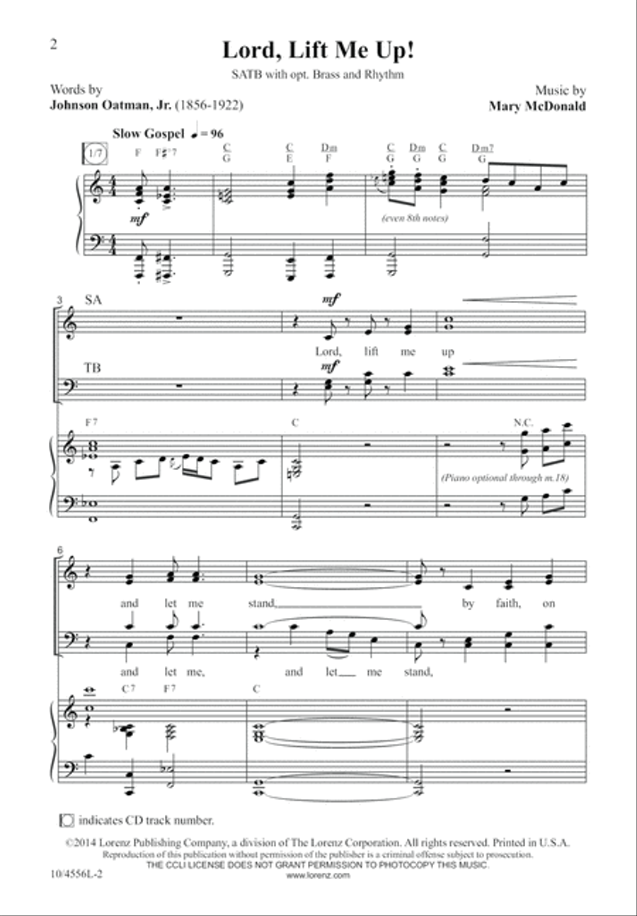Lord, Lift Me Up! 4-Part scores gallery preview page 3