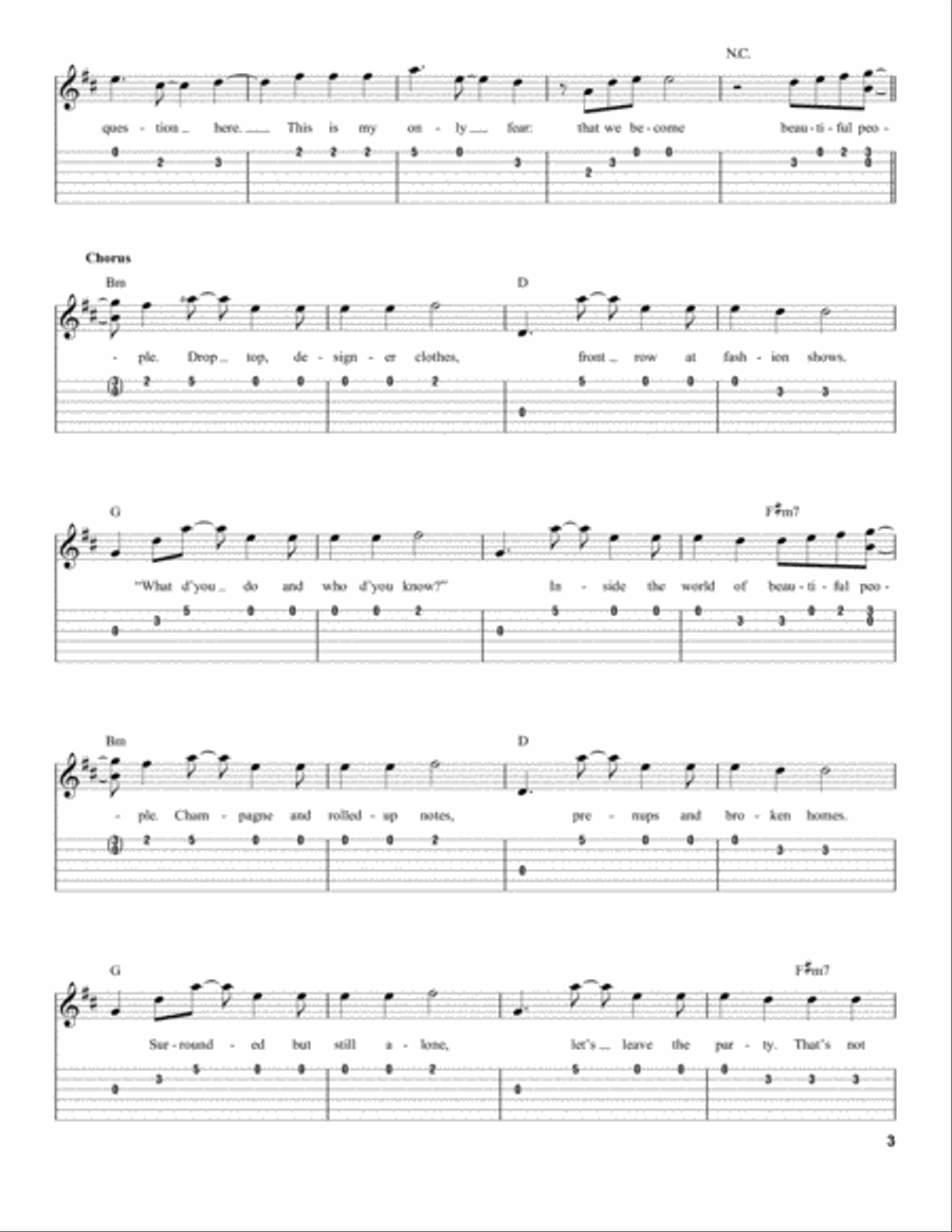 Beautiful People (feat. Khalid) Acoustic Guitar scores gallery preview page 3