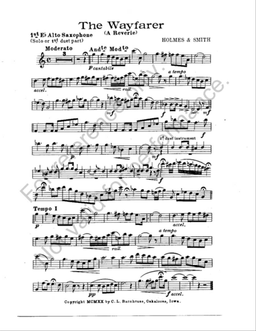 The Wayfarer The Wayfarer Alto Saxophone scores gallery preview page 2