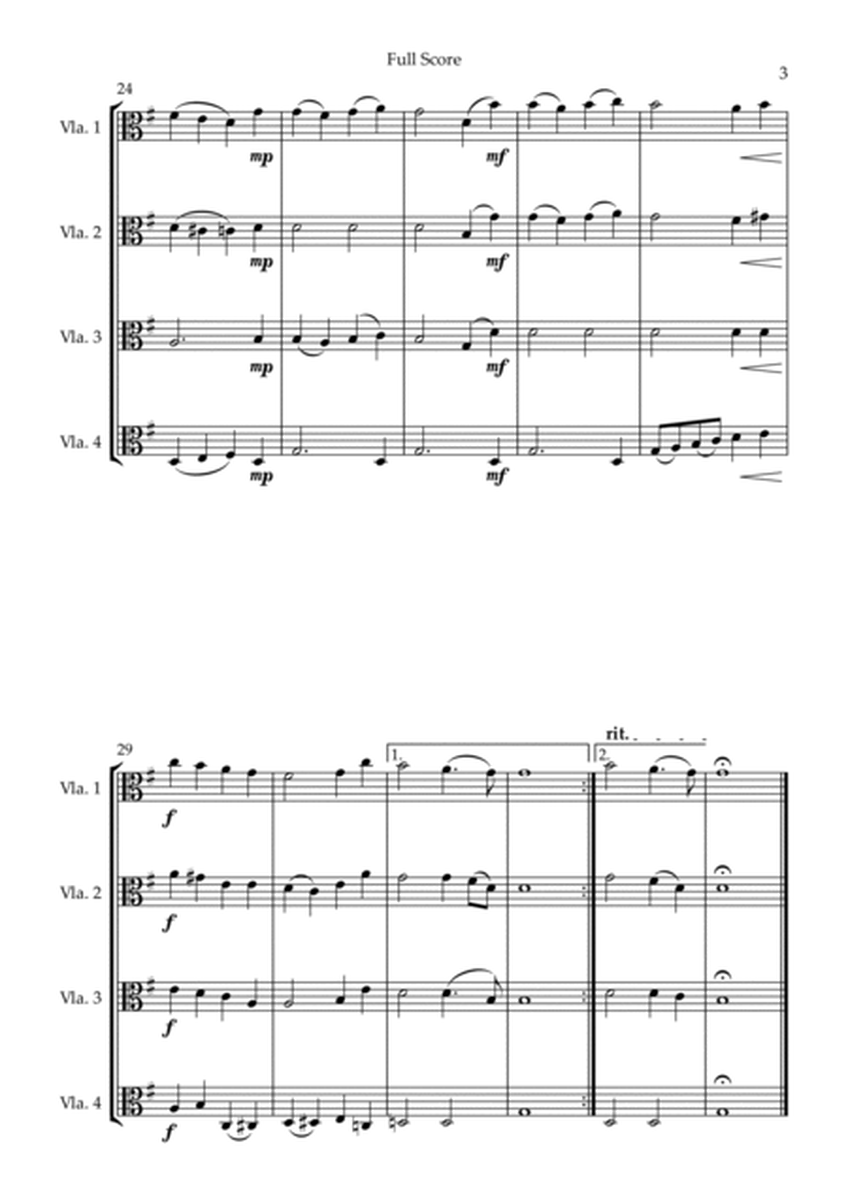 Adeste Fideles (Christmas Song) for Viola Quartet image number null