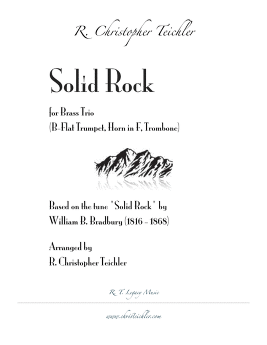 Solid Rock - Brass Trio (Trumpet, Horn, Trombone) image number null