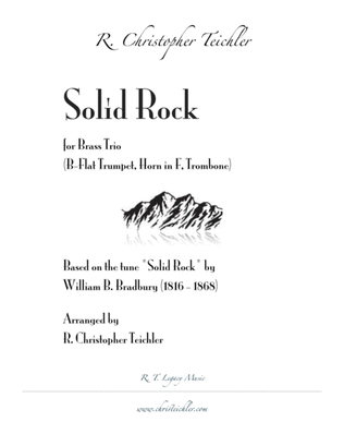 Book cover for Solid Rock - Brass Trio (Trumpet, Horn, Trombone)
