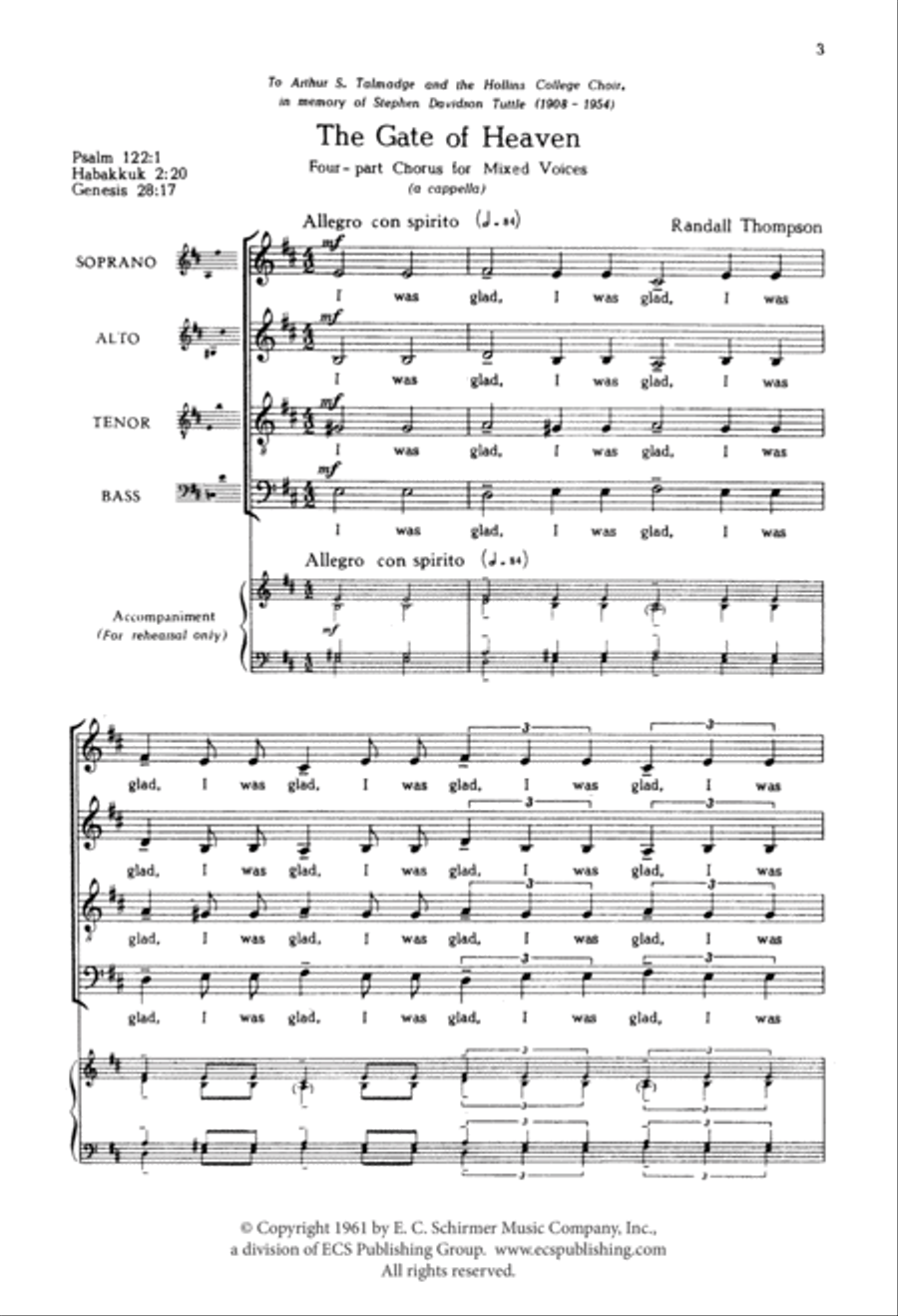 The Gate of Heaven 4-Part scores gallery preview page 3