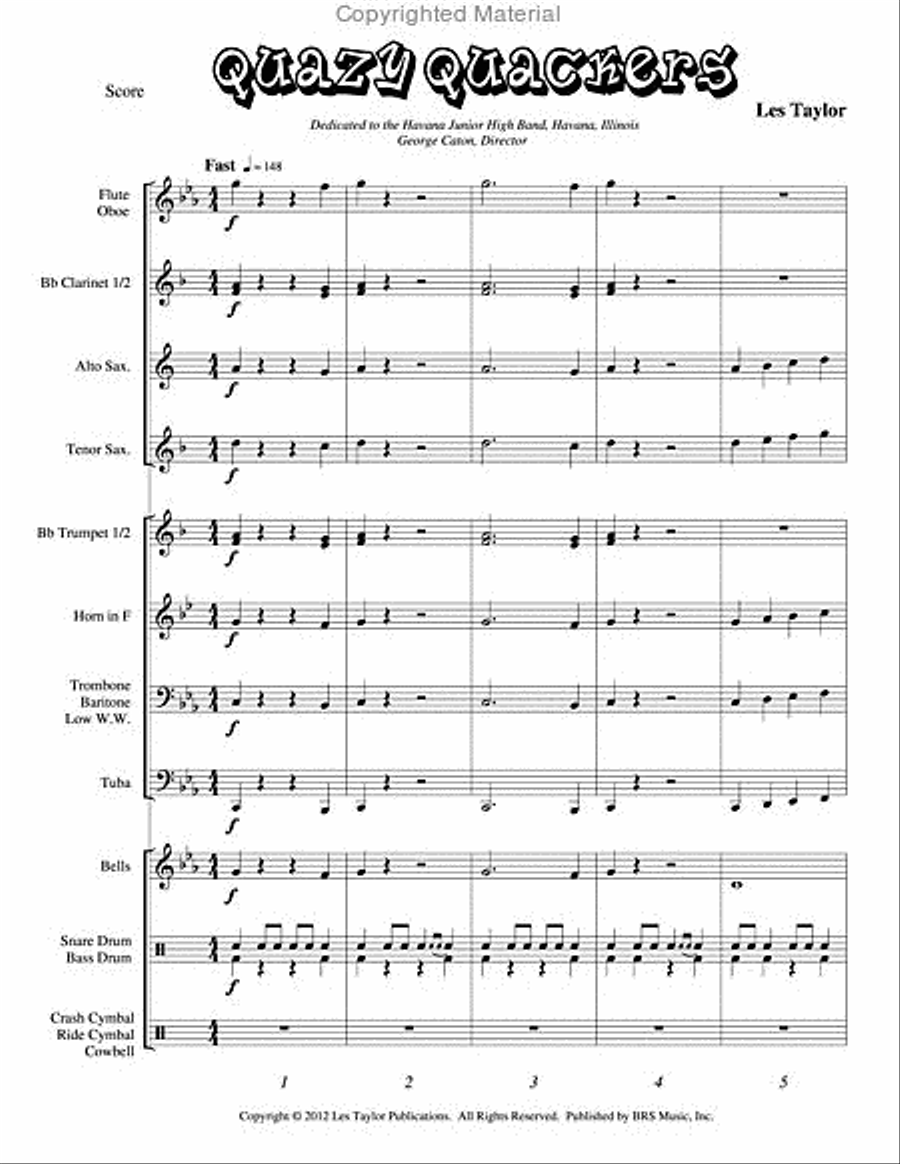 Quazy Quackers Quazy Quackers Concert Band scores gallery preview page 2