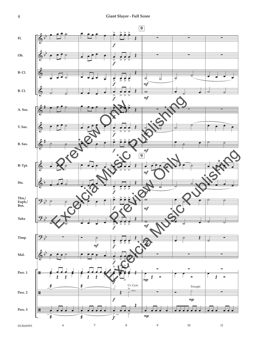 Giant Slayer Concert Band scores gallery preview page 5