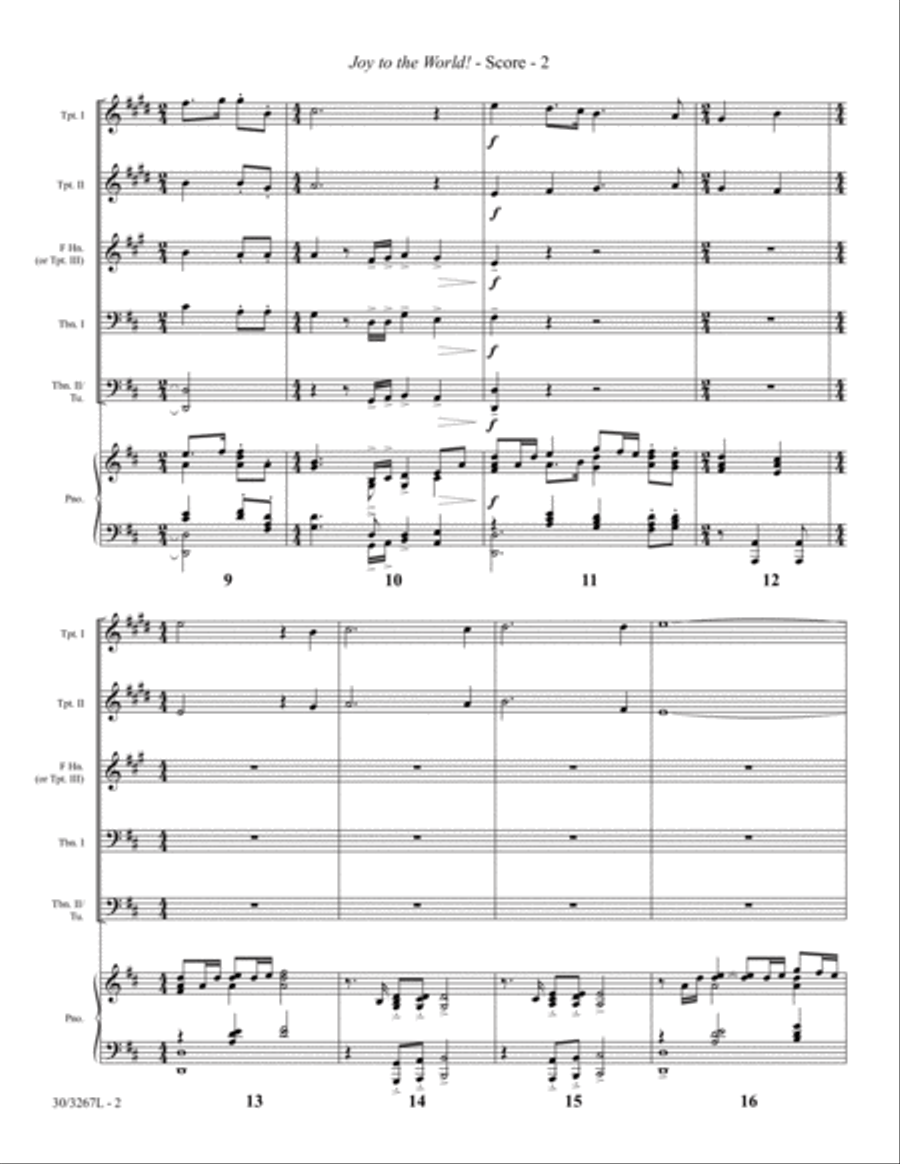 Joy to the World! Joy to the World! Brass Ensemble scores gallery preview page 4