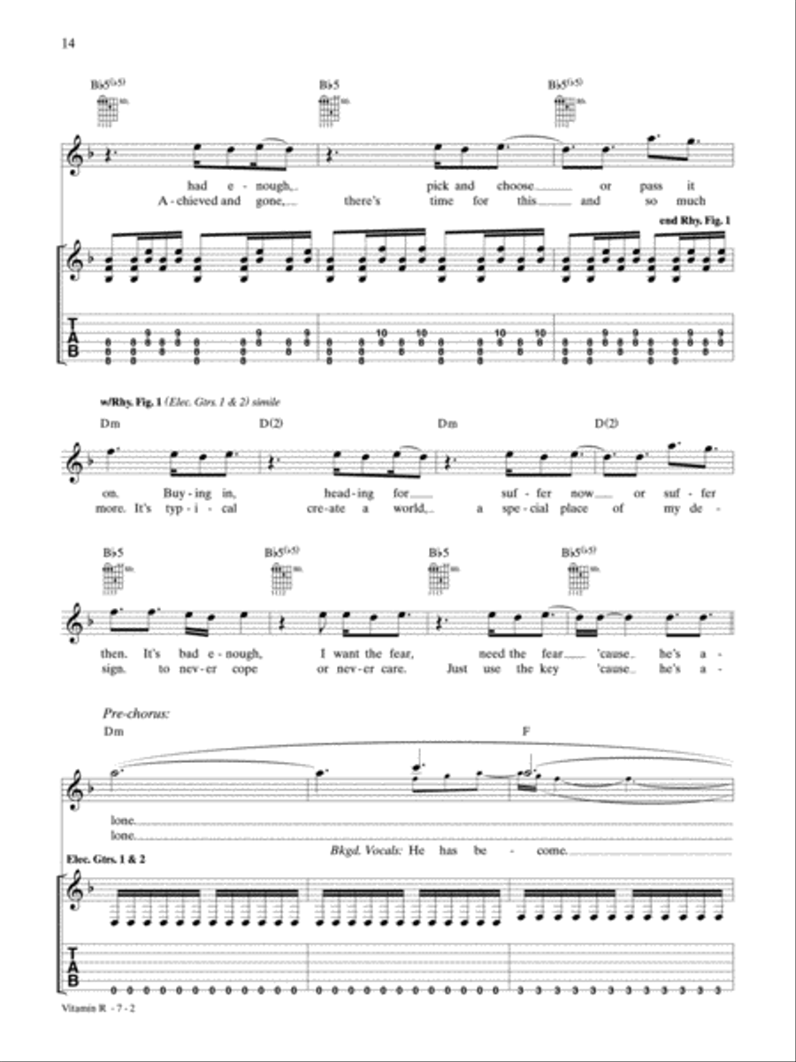 Vitamin R (Leading Us Along) Guitar Tablature scores gallery preview page 2