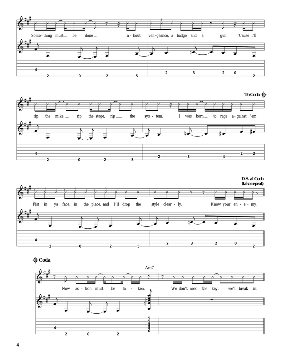 Know Your Enemy Acoustic Guitar scores gallery preview page 4