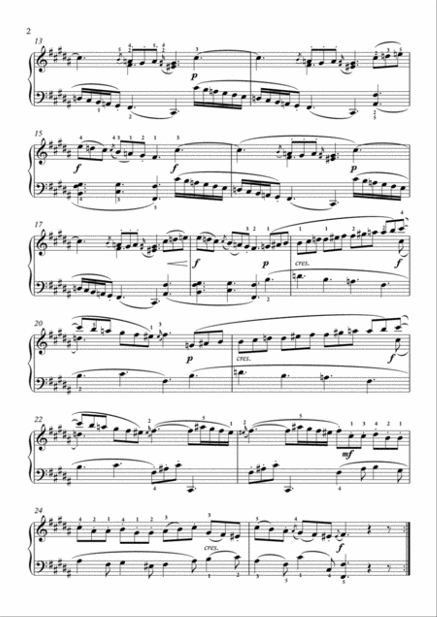 Scarlatti-Sonata in B-Major L.446 K.262(piano) Piano Solo scores gallery preview page 3