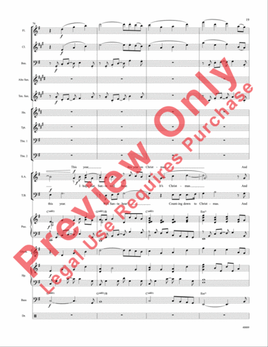 Counting Down to Christmas Choir scores gallery preview page 20