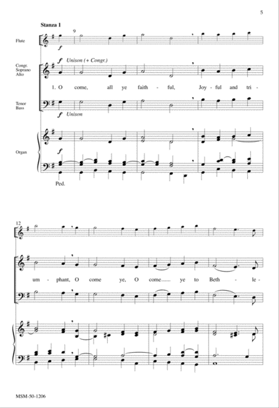 O Come, All Ye Faithful O Come, All Ye Faithful 4-Part scores gallery preview page 4