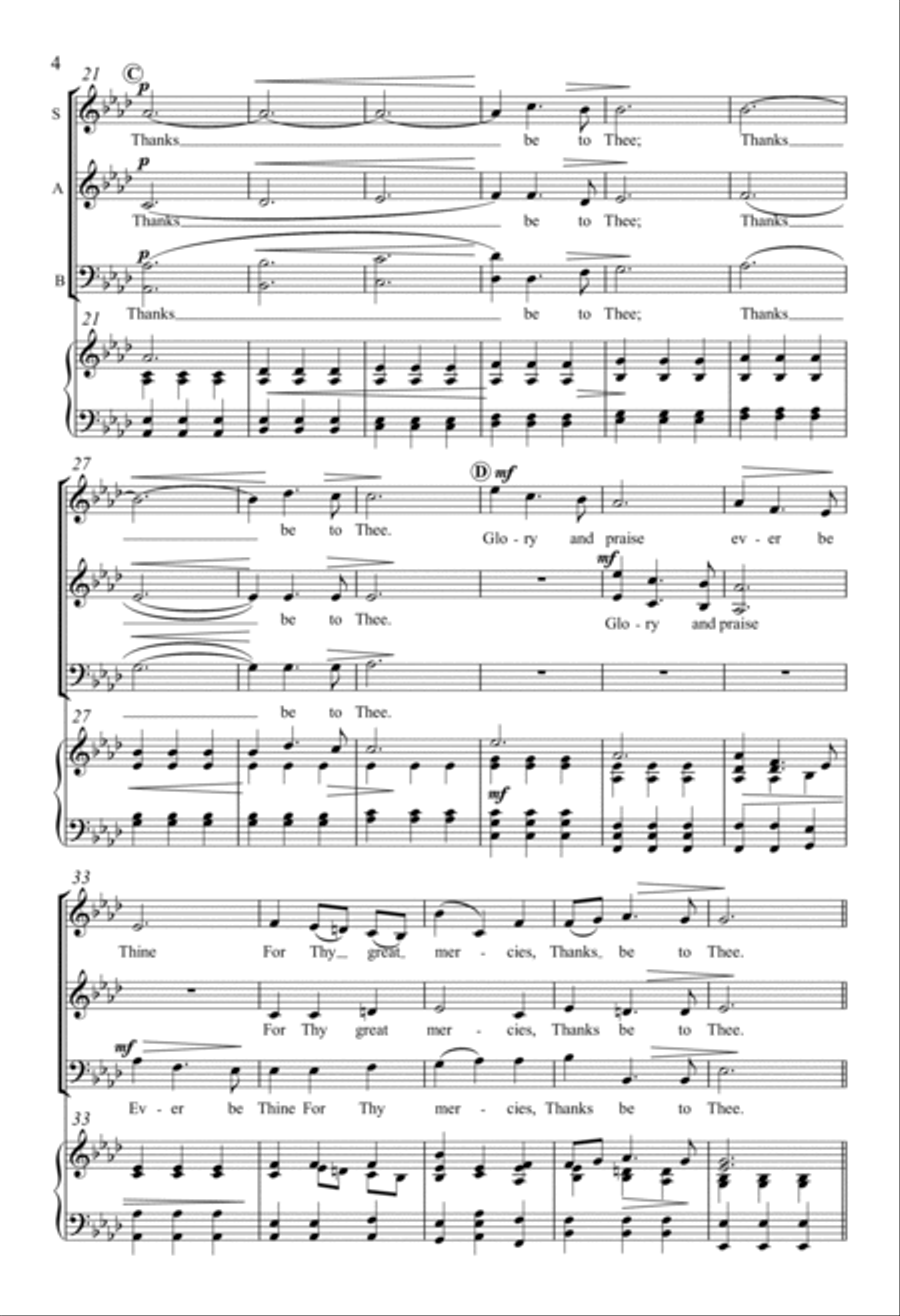Thanks Be To Thee 3-Part scores gallery preview page 2