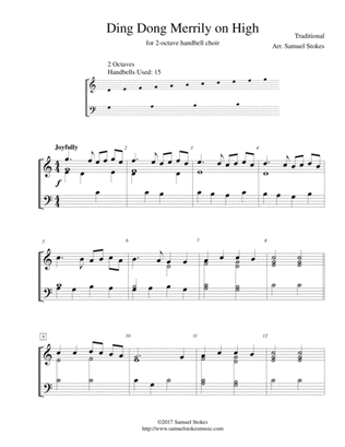 Ding Dong Merrily on High - for 2-octave handbell choir
