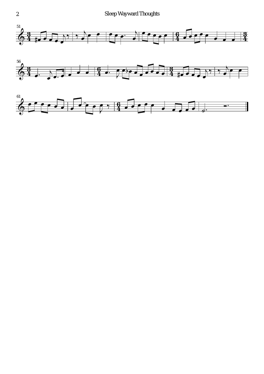 Sleep wayward thoughts for flute, clarinet and guitar Clarinet scores gallery preview page 5
