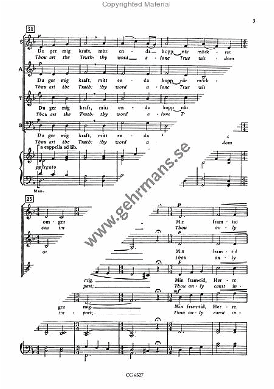 Du ar mitt ljus! 4-Part scores gallery preview page 3