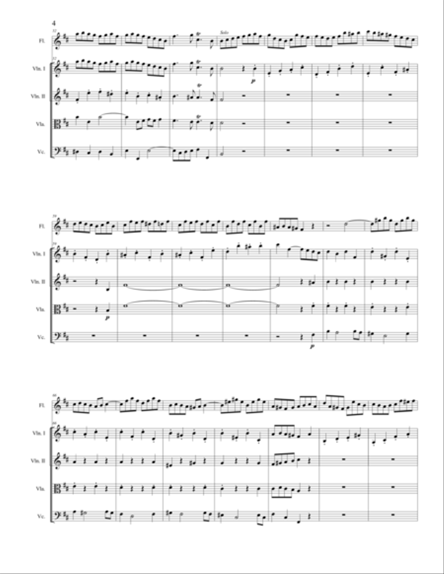 Orchestral Suite No 2 in B Minor, BWV 1067 String Orchestra scores gallery preview page 5