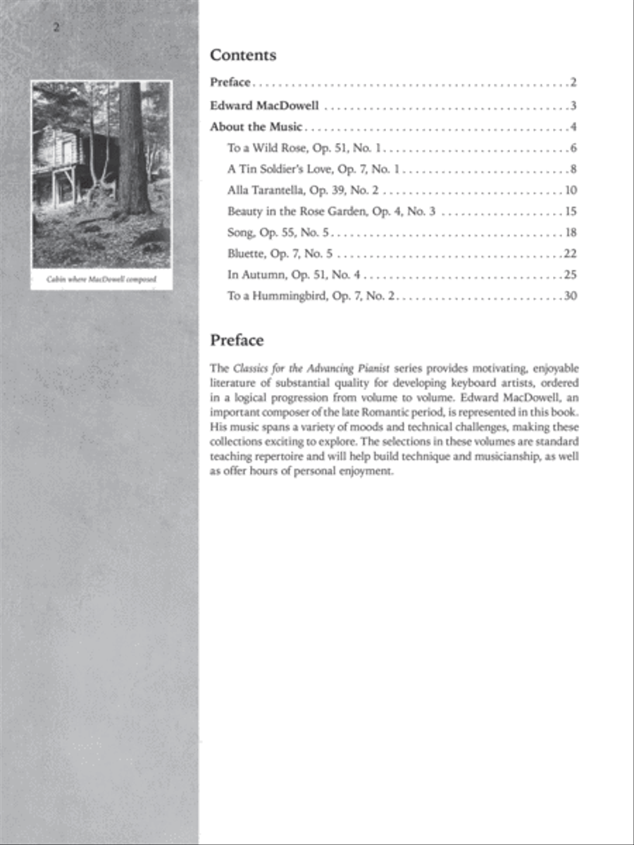 Classics for the Advancing Pianist: Edward MacDowell 1-3 (Value Pack) Piano Solo scores gallery preview page 2