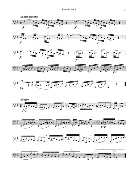 Twelve Fantasias for Bass Trombone