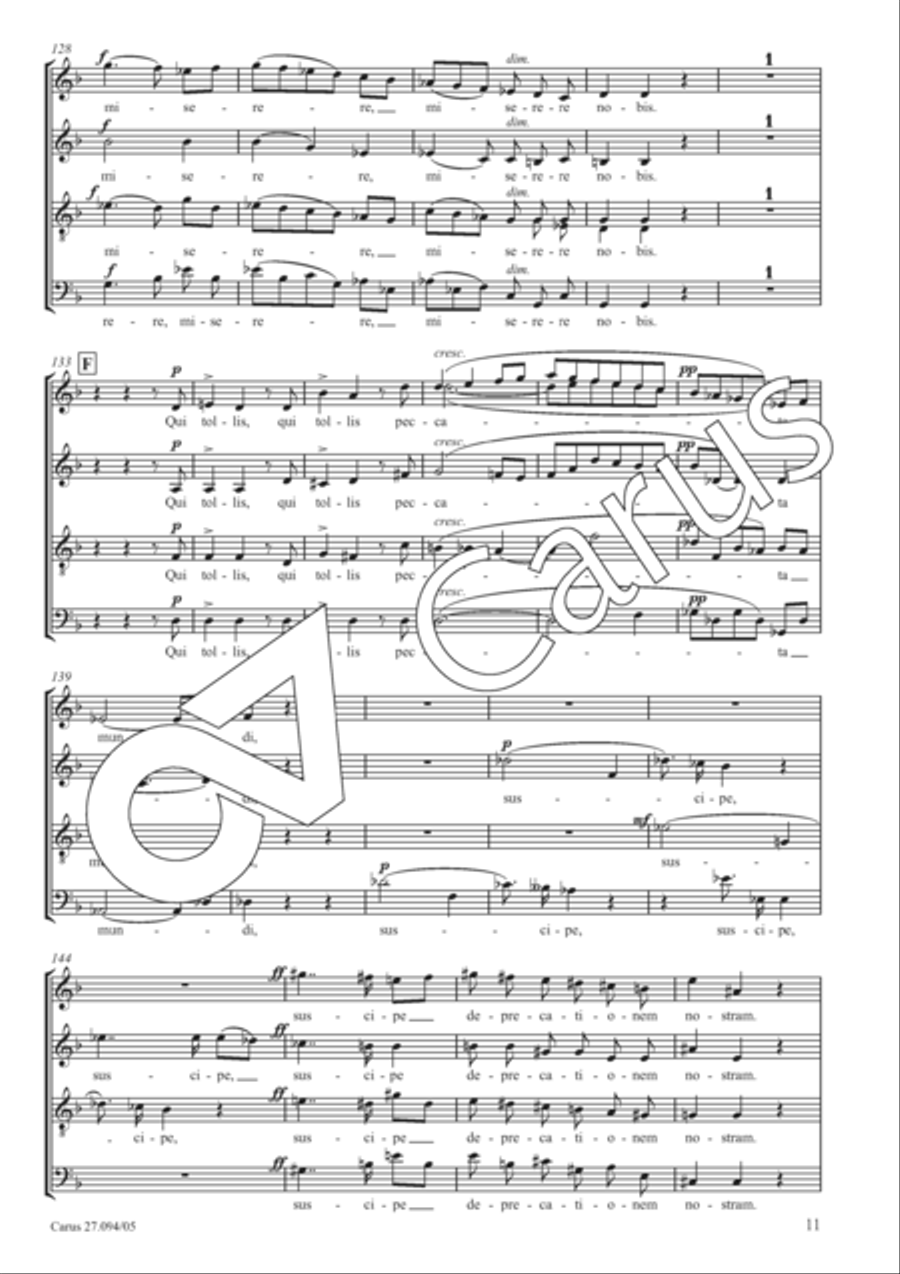 Mass in F minor SSAATTBB scores gallery preview page 12