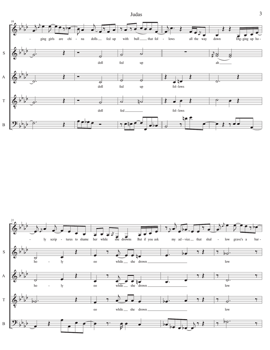 Judas 4-Part scores gallery preview page 3
