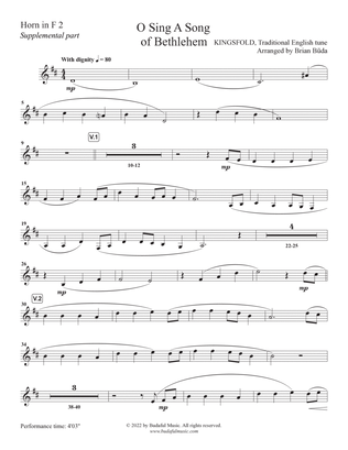 O Sing A Song Of Bethlehem (Kingsfold) - Brass supplemental duet parts2