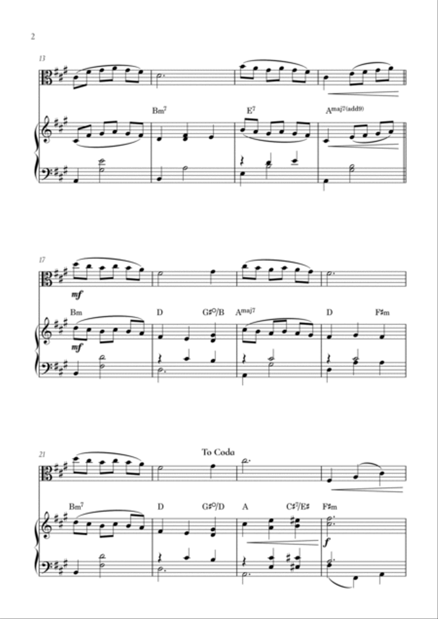 Mia & Sebastian's Theme Viola scores gallery preview page 2