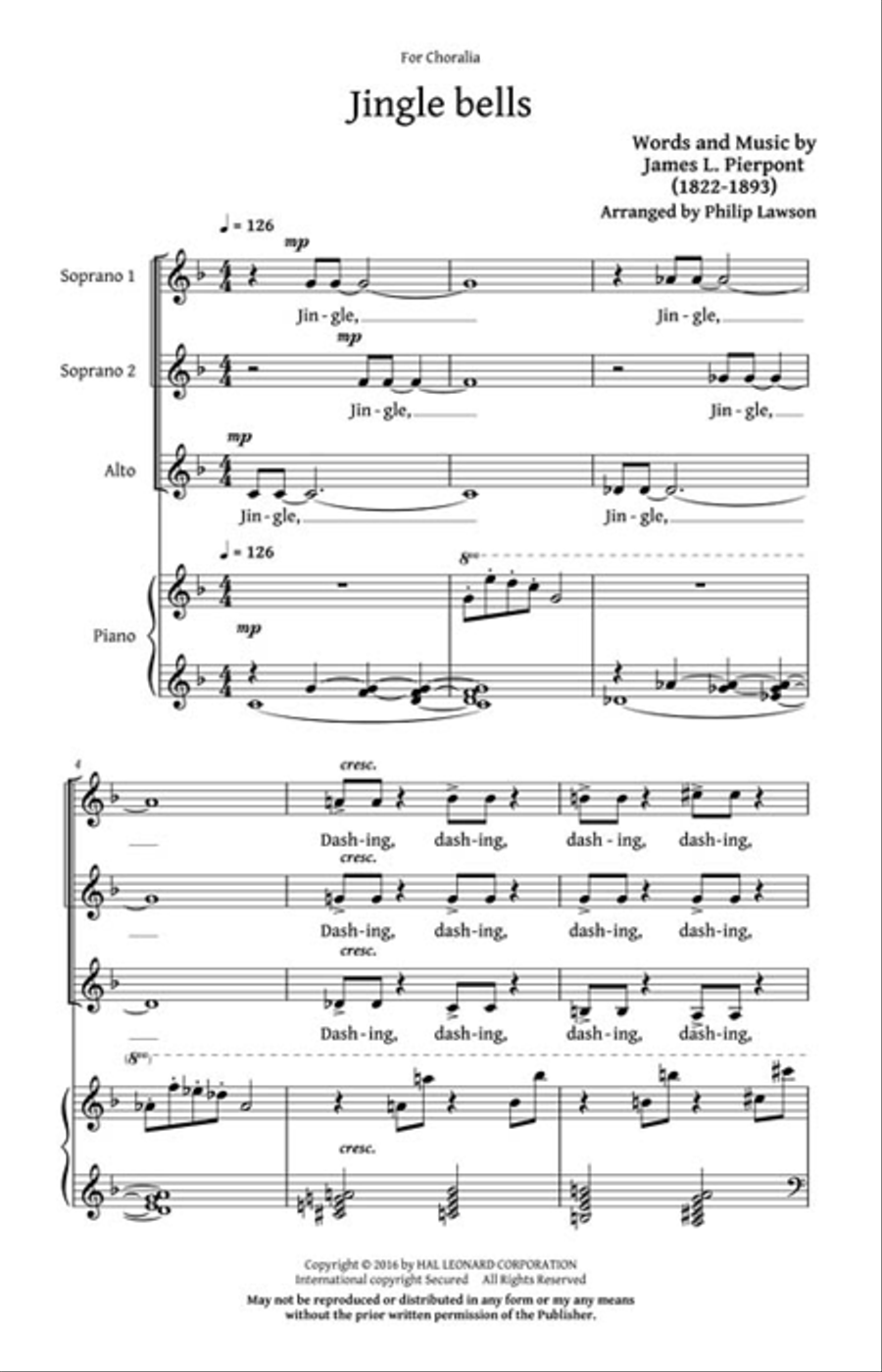 Jingle Bells SSA scores gallery preview page 2