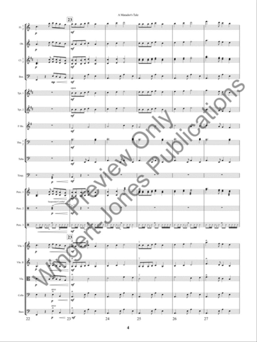 A Matador's Tale Full Orchestra scores gallery preview page 7