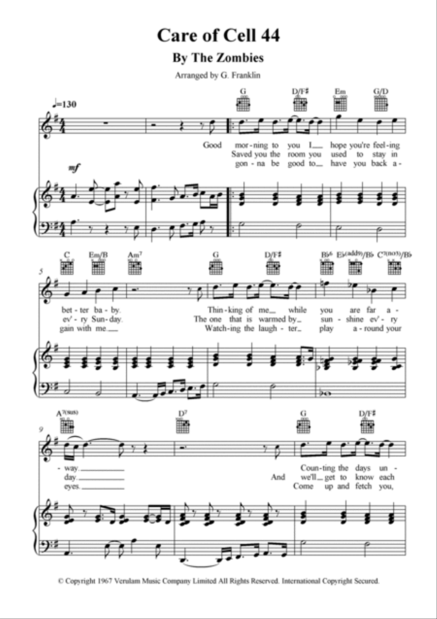Care Of Cell 44 Care Of Cell 44 Voice scores gallery preview page 2