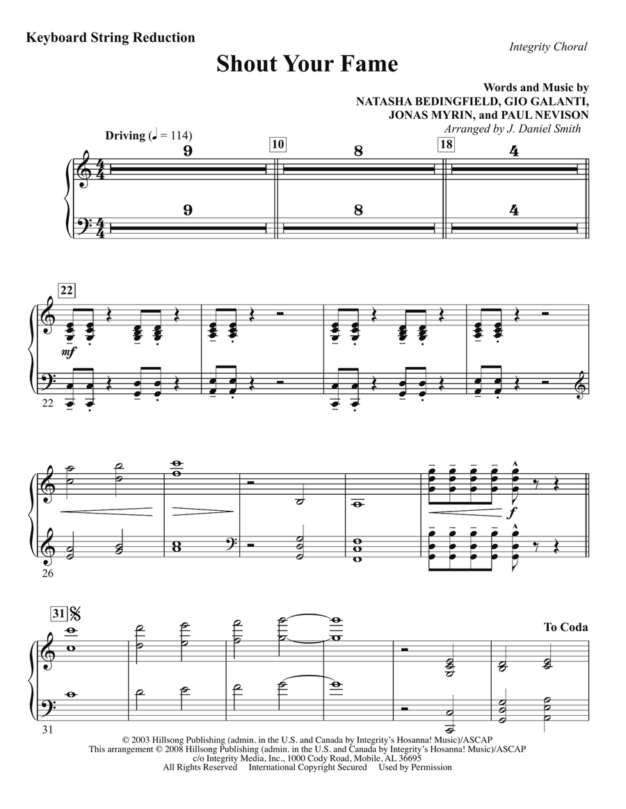 Shout Your Fame - Keyboard String Reduction