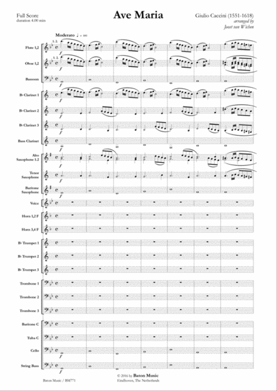 Ave Maria Concert Band scores gallery preview page 2