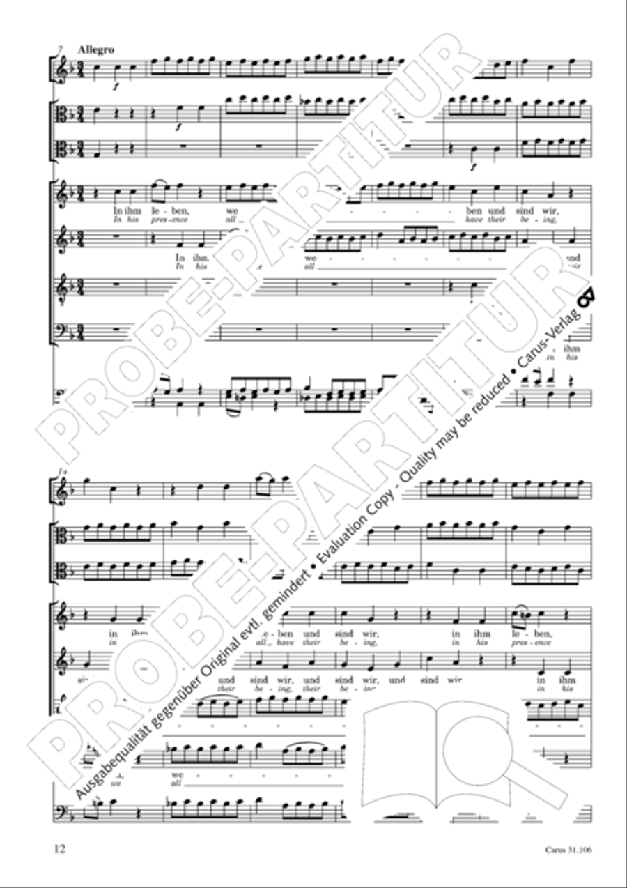 God's own time is the time appointed (Gottes Zeit ist die allerbeste Zeit) 4-Part scores gallery preview page 13