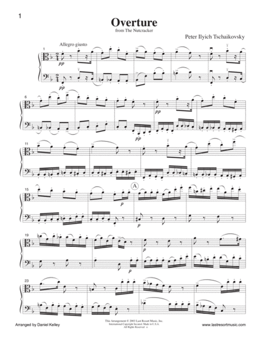 Overture from the Nutcracker - Duet - for Viola & Cello (or Bassoon) - Music for Two