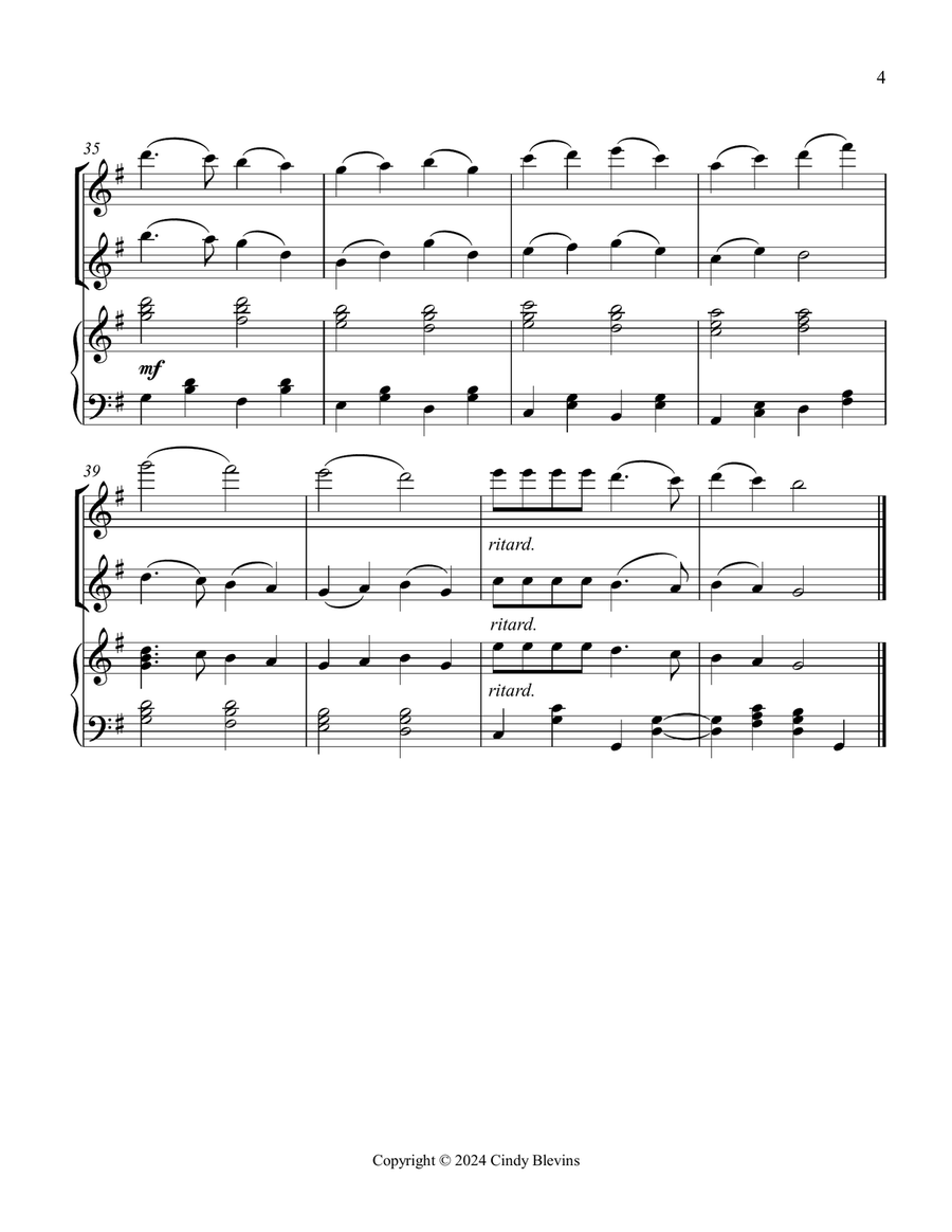 Deck the Halls, for Flute, Oboe and Piano Woodwind Duet scores gallery preview page 5
