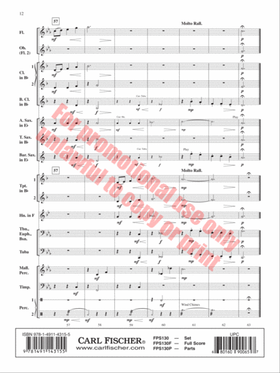 Tides Tides Concert Band scores gallery preview page 13