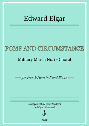 Book cover for Pomp and Circumstance No.1 - French Horn and Piano (Full Score)